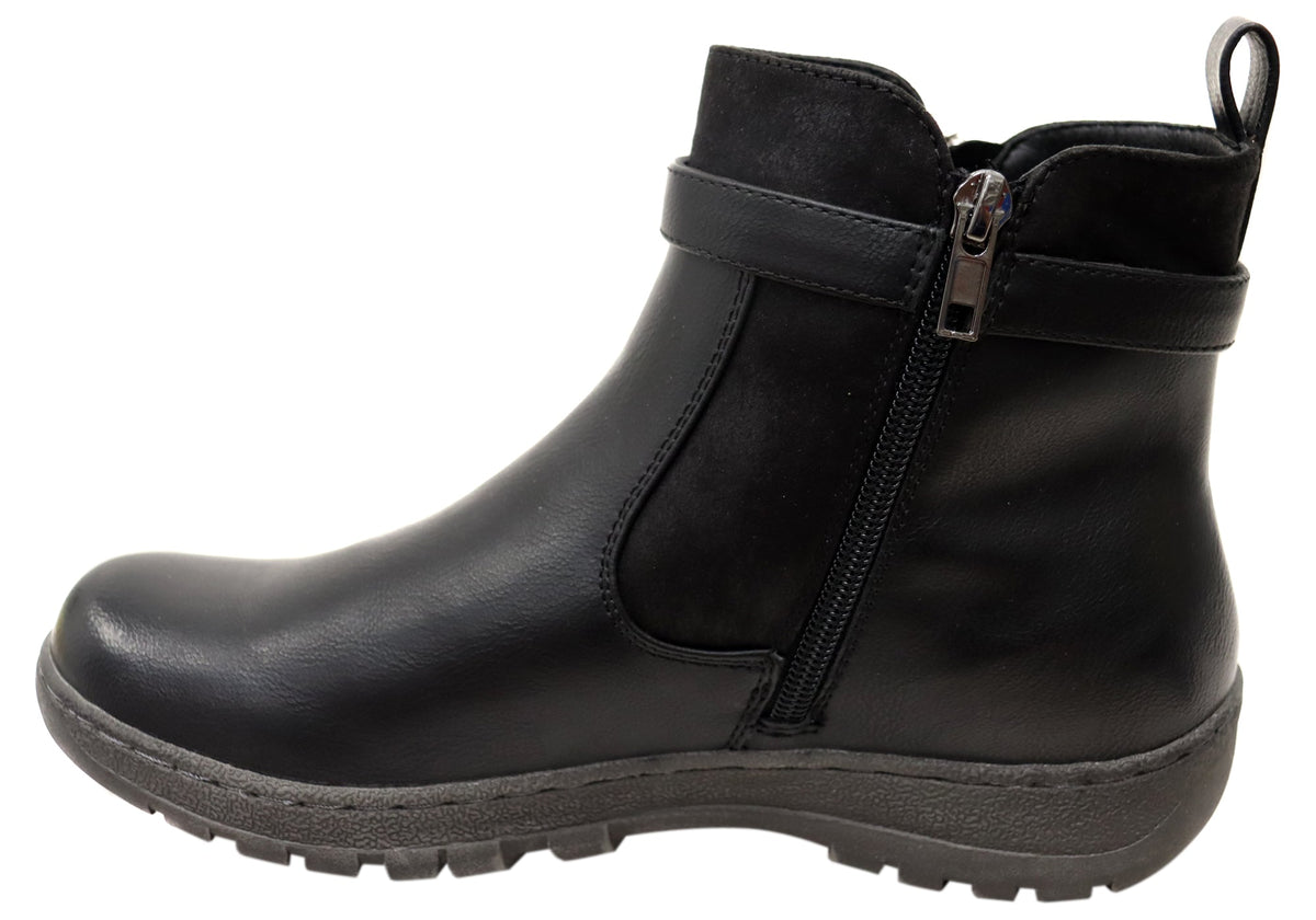 Grey Womens Comfortable Ankle Boots