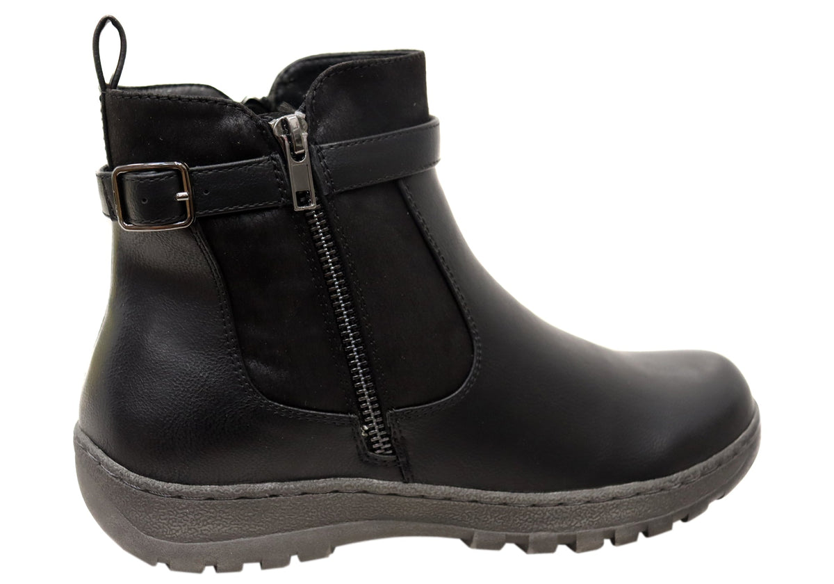 Grey Womens Comfortable Ankle Boots