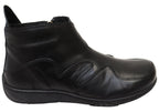 Lucio Womens European Comfortable Leather Ankle Boots