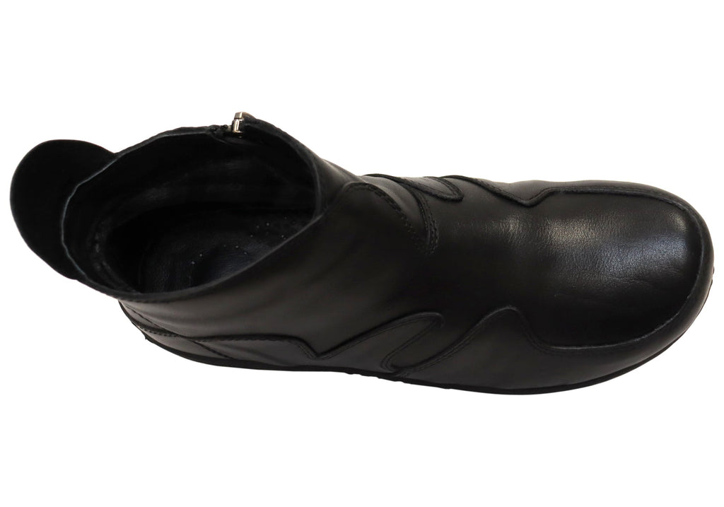 Lucio Womens European Comfortable Leather Ankle Boots