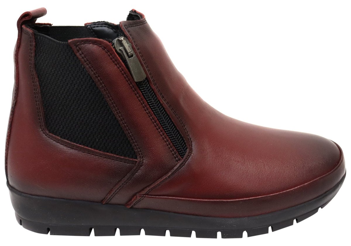 Eres Womens European Comfortable Leather Ankle Boots
