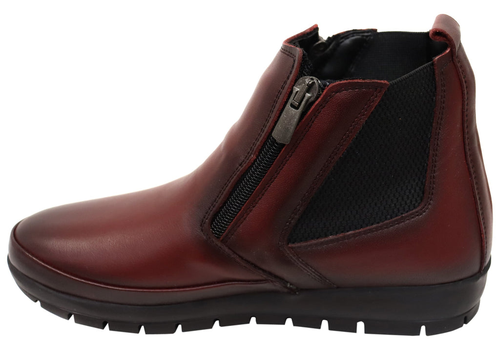 Eres Womens European Comfortable Leather Ankle Boots