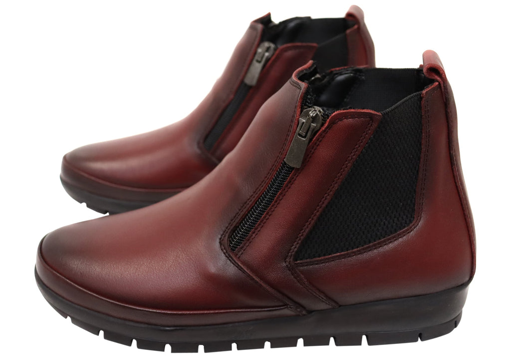 Eres Womens European Comfortable Leather Ankle Boots
