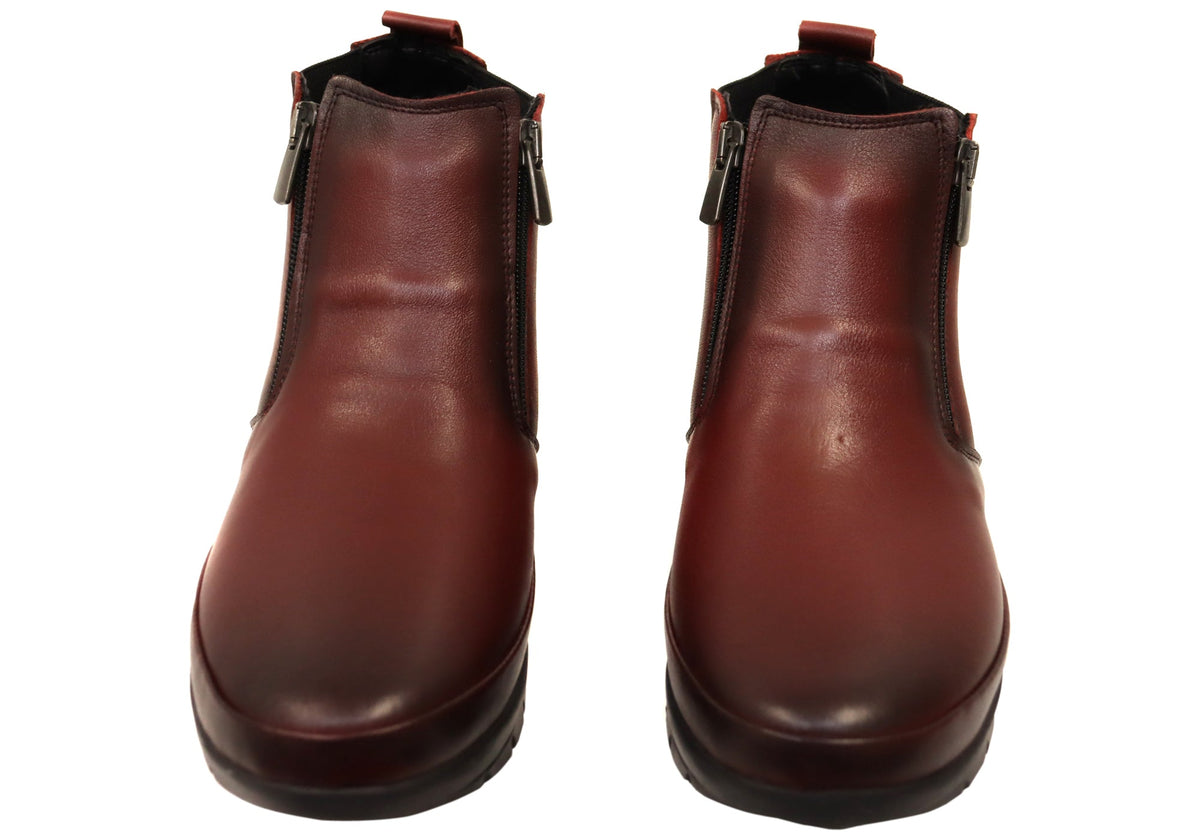 Eres Womens European Comfortable Leather Ankle Boots
