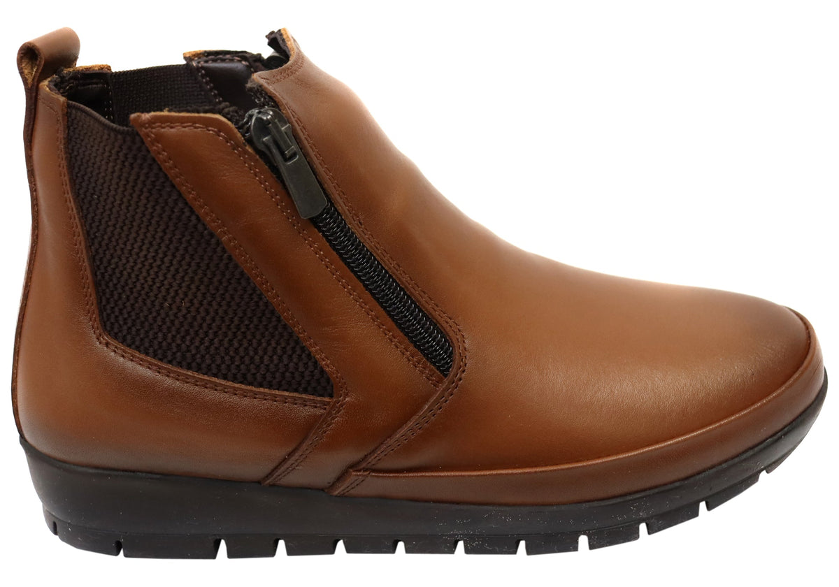 Eres Womens European Comfortable Leather Ankle Boots
