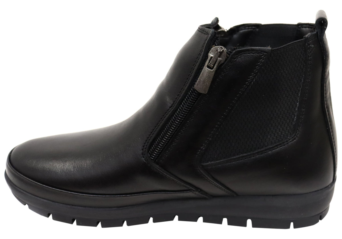 Eres Womens European Comfortable Leather Ankle Boots