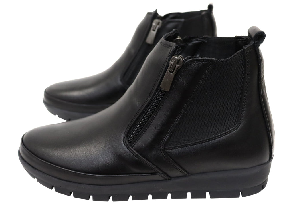 Eres Womens European Comfortable Leather Ankle Boots