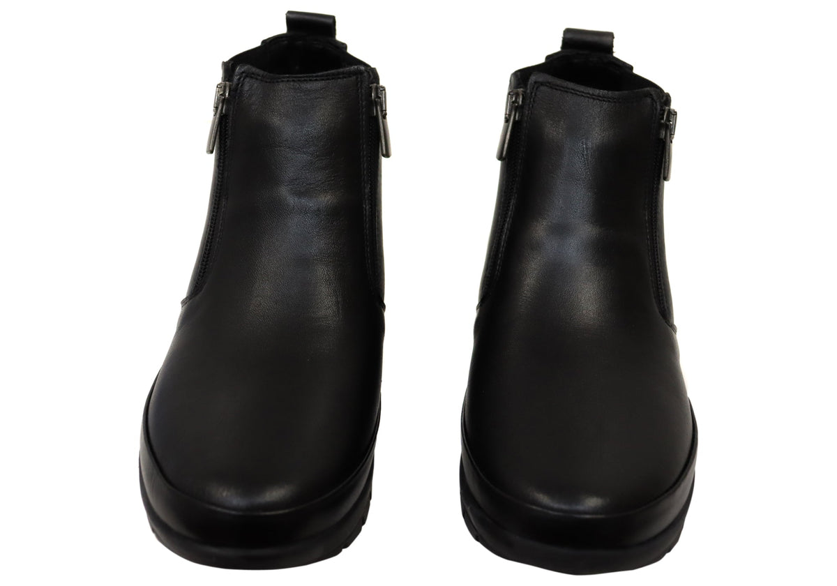 Eres Womens European Comfortable Leather Ankle Boots
