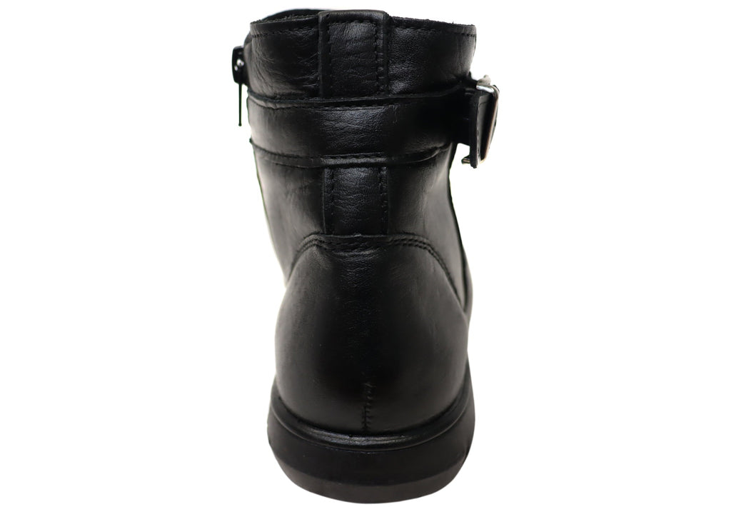 Cora Womens Comfortable Leather Ankle Boots Made In Brazil