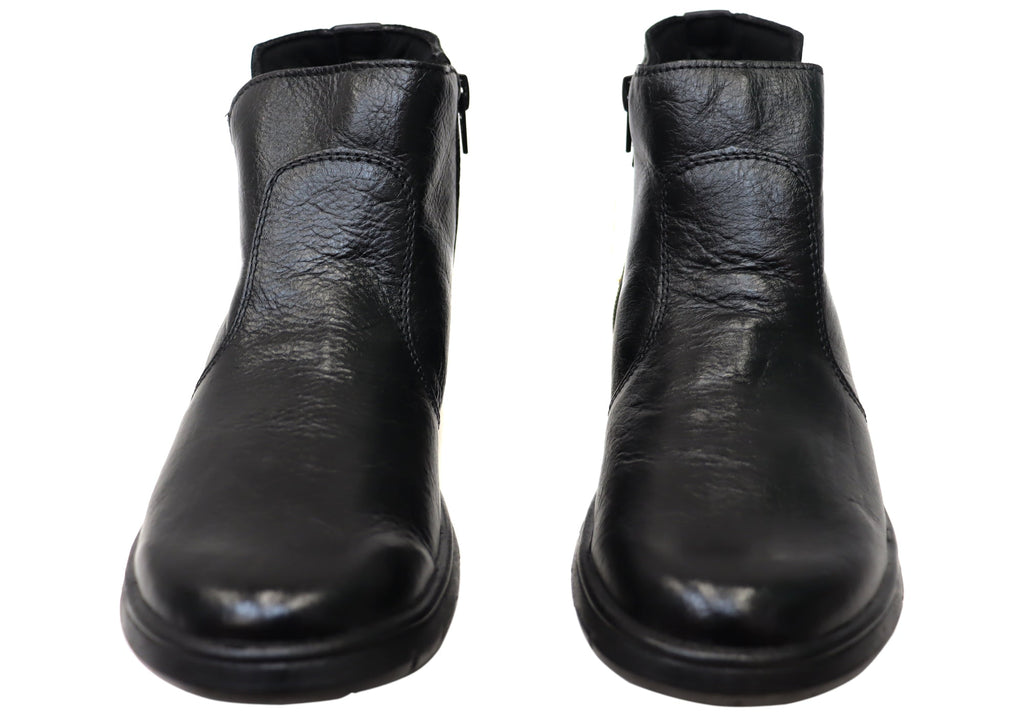 Cora Womens Comfortable Leather Ankle Boots Made In Brazil