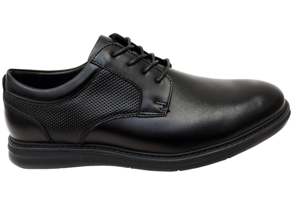 Mens EE Extra Wide Chase Work Plain Shoes