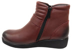 Linger Womens European Comfortable Leather Ankle Boots