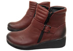 Linger Womens European Comfortable Leather Ankle Boots