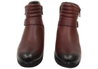 Linger Womens European Comfortable Leather Ankle Boots