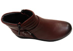 Linger Womens European Comfortable Leather Ankle Boots