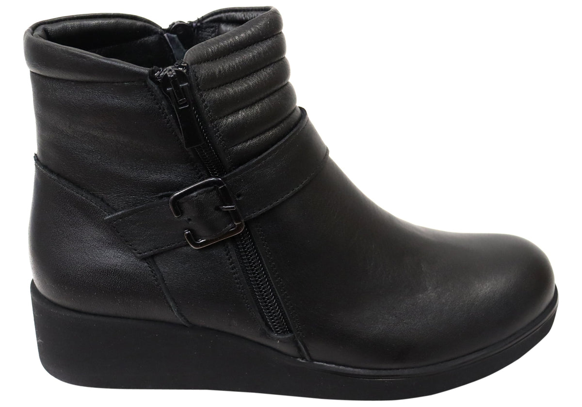 Linger Womens European Comfortable Leather Ankle Boots