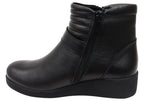 Linger Womens European Comfortable Leather Ankle Boots