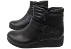 Linger Womens European Comfortable Leather Ankle Boots