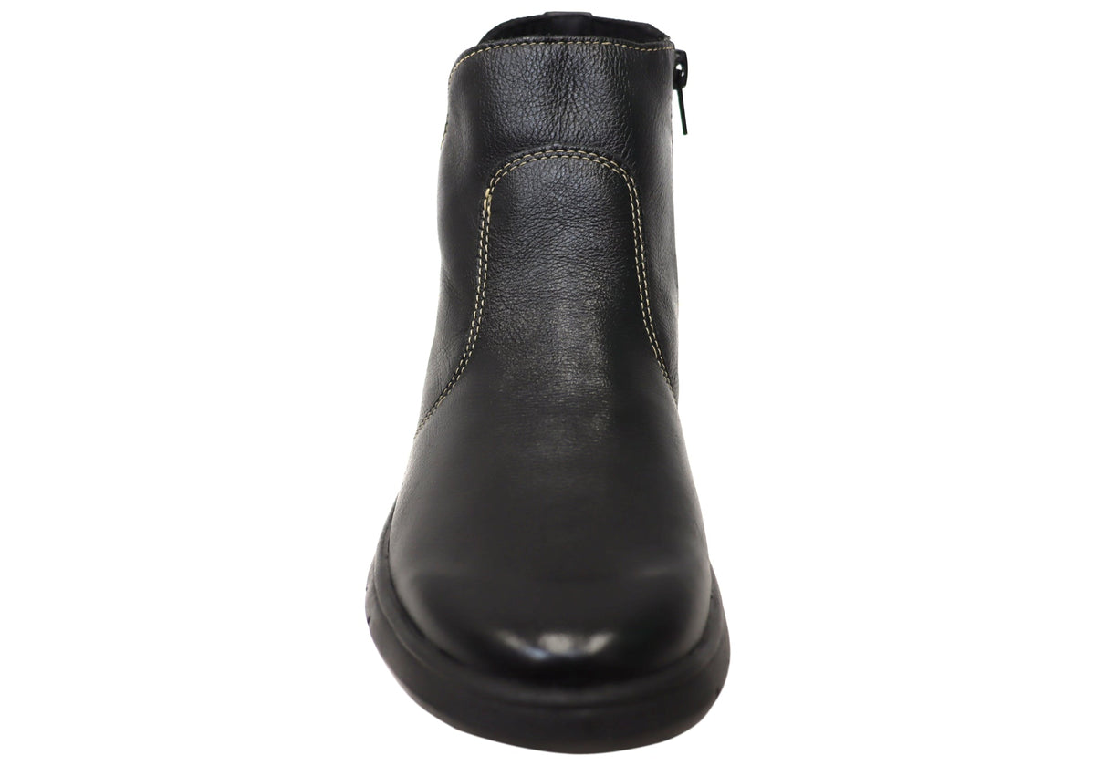 Kellie Womens Comfortable Leather Ankle Boots Made In Brazil