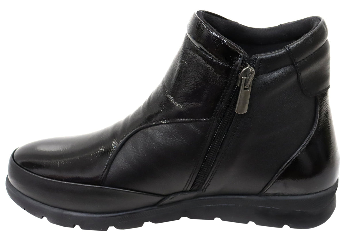 Moora Womens European Comfortable Leather Ankle Boots