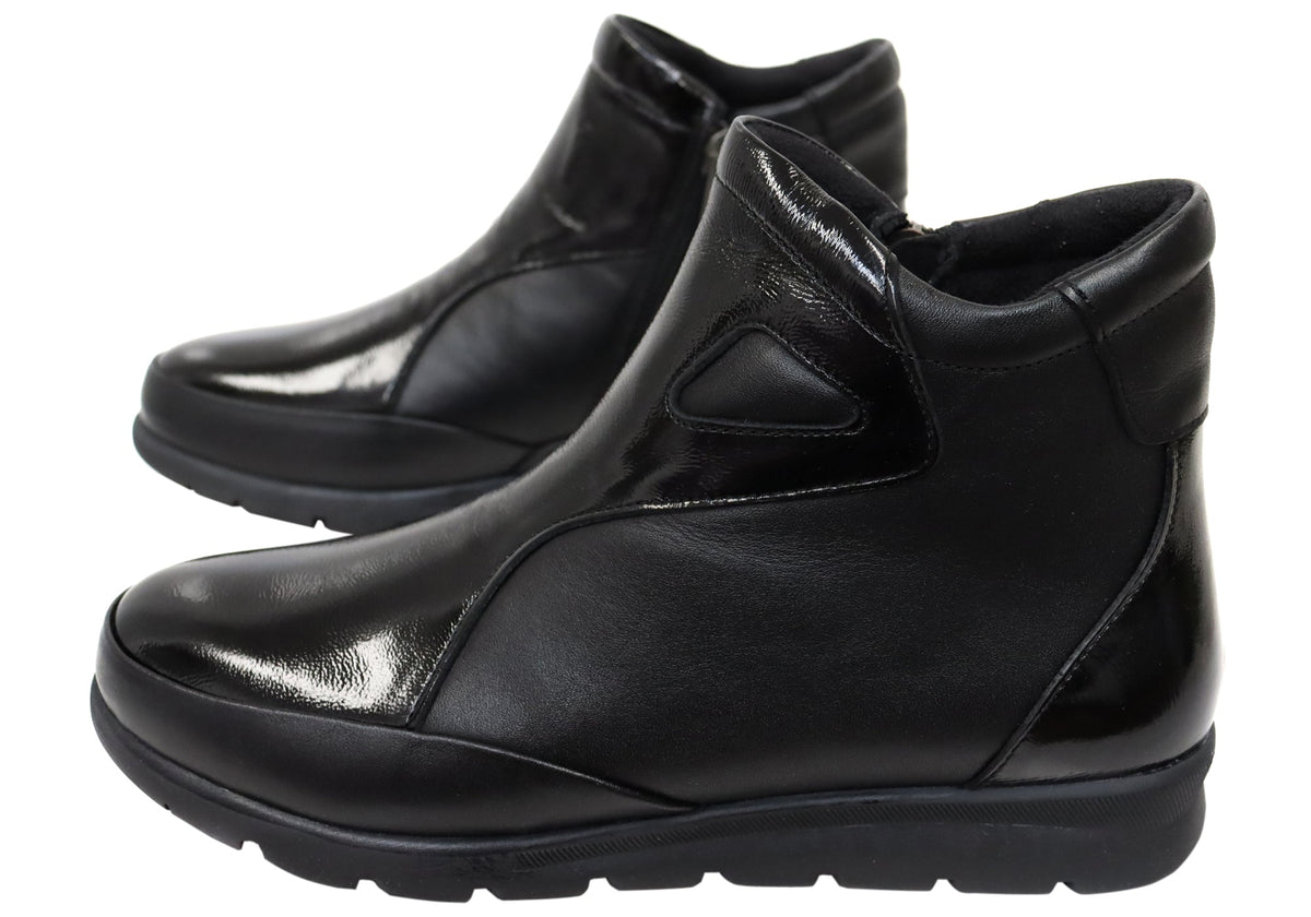 Moora Womens European Comfortable Leather Ankle Boots