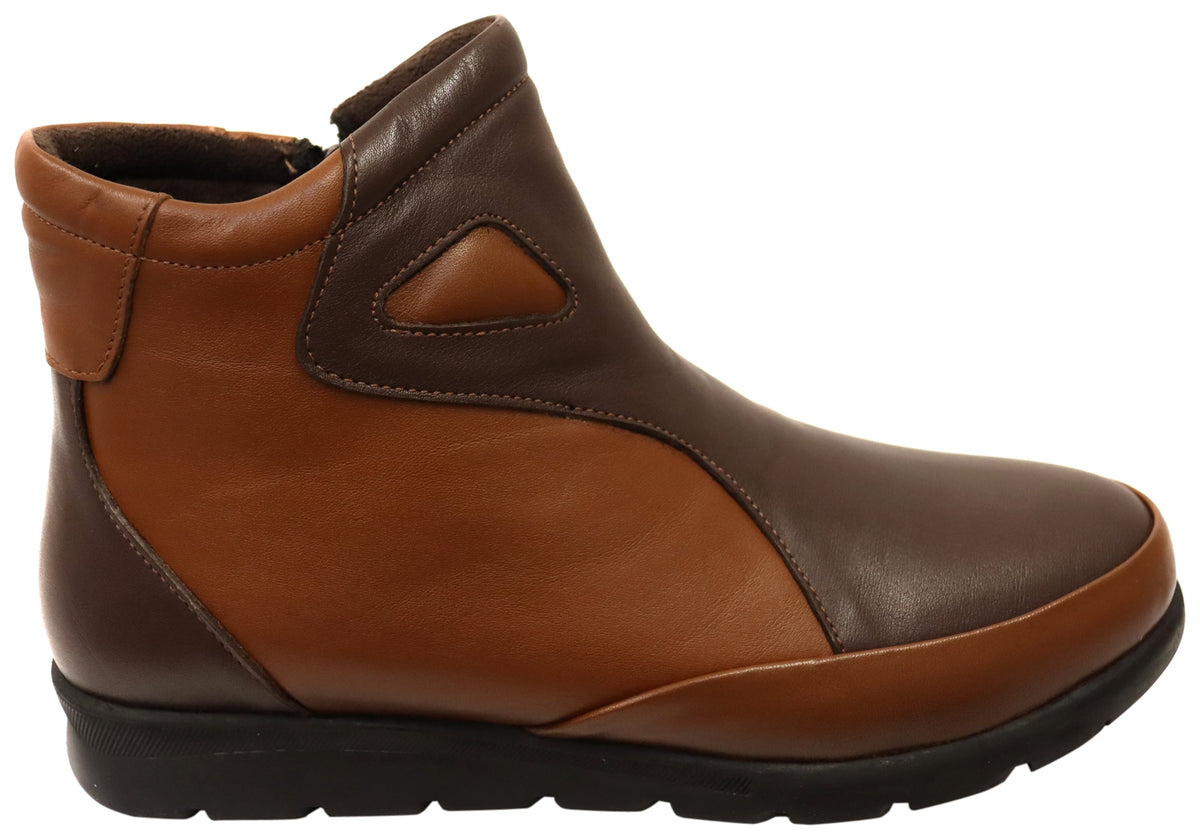 Moora Womens European Comfortable Leather Ankle Boots