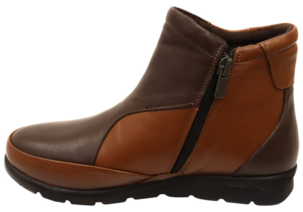 Moora Womens European Comfortable Leather Ankle Boots