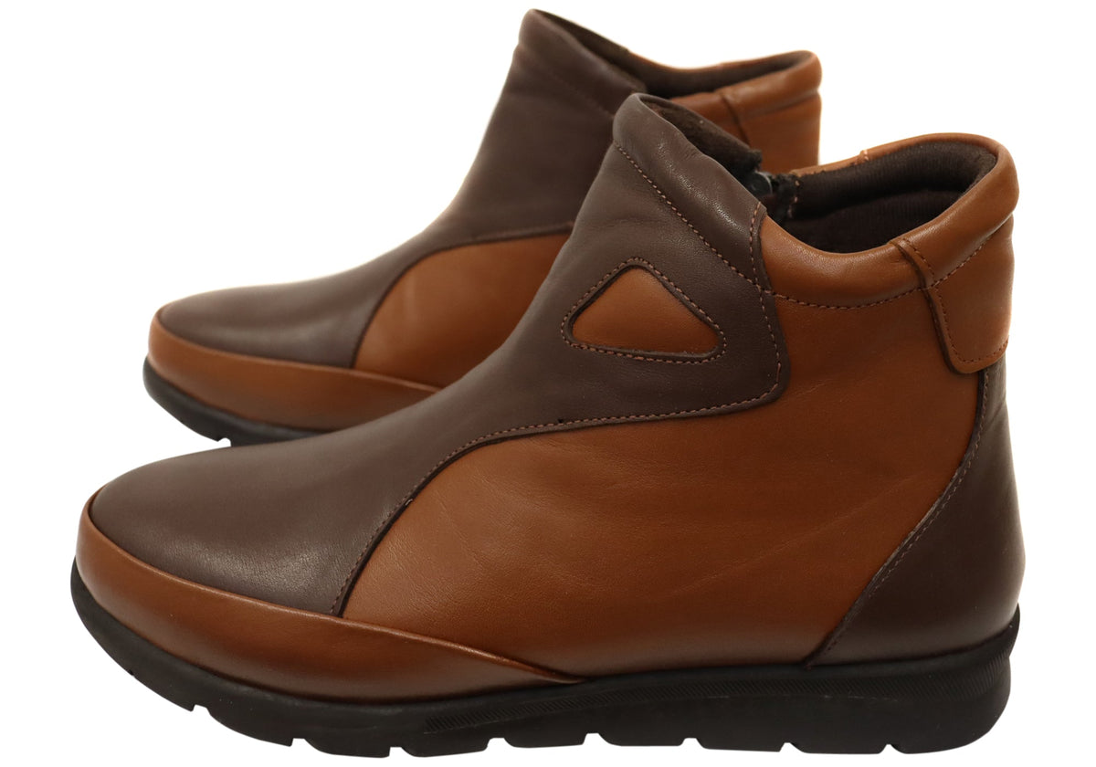 Moora Womens European Comfortable Leather Ankle Boots