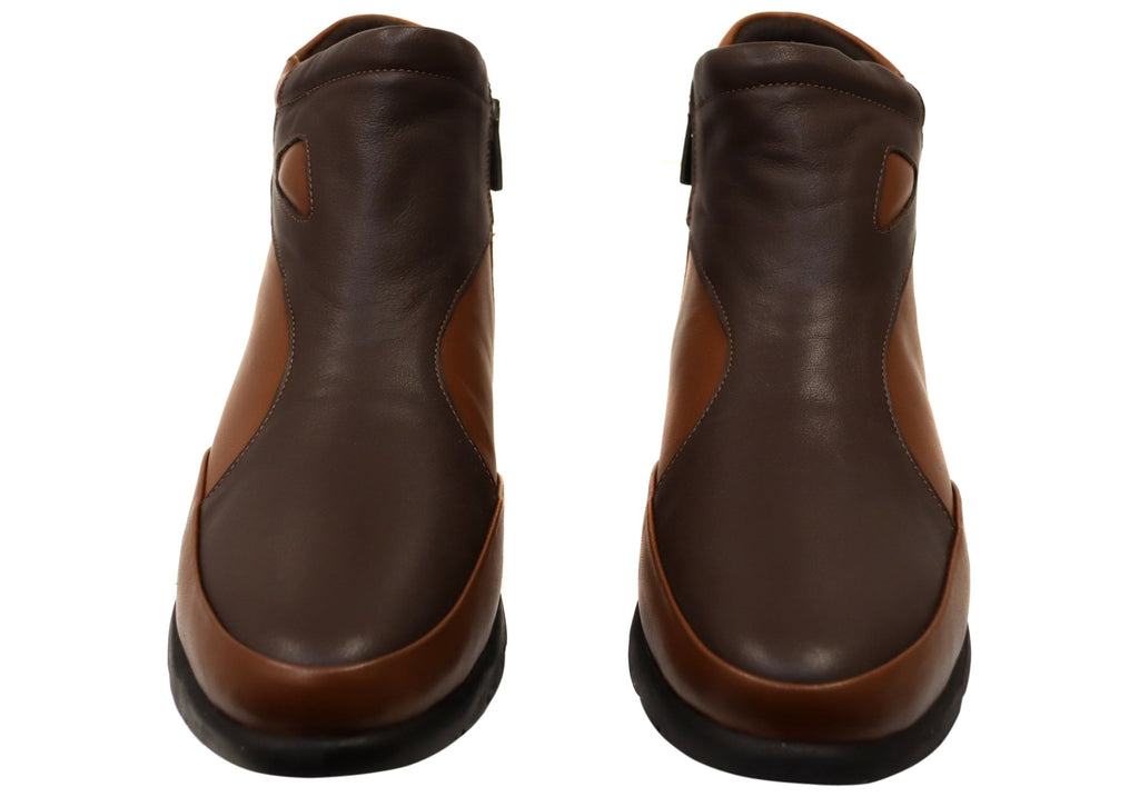 Moora Womens European Comfortable Leather Ankle Boots