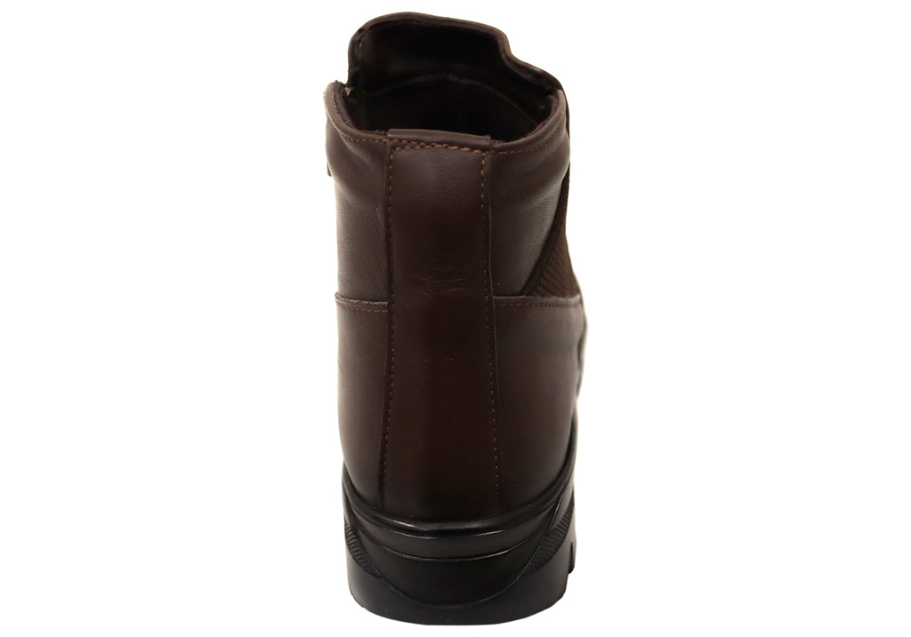 Austina Womens European Comfortable Leather Ankle Boots