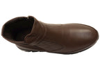 Austina Womens European Comfortable Leather Ankle Boots