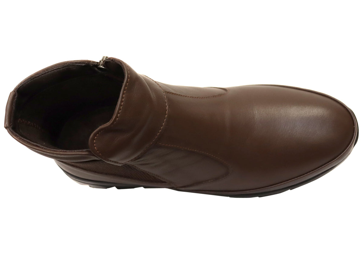 Austina Womens European Comfortable Leather Ankle Boots