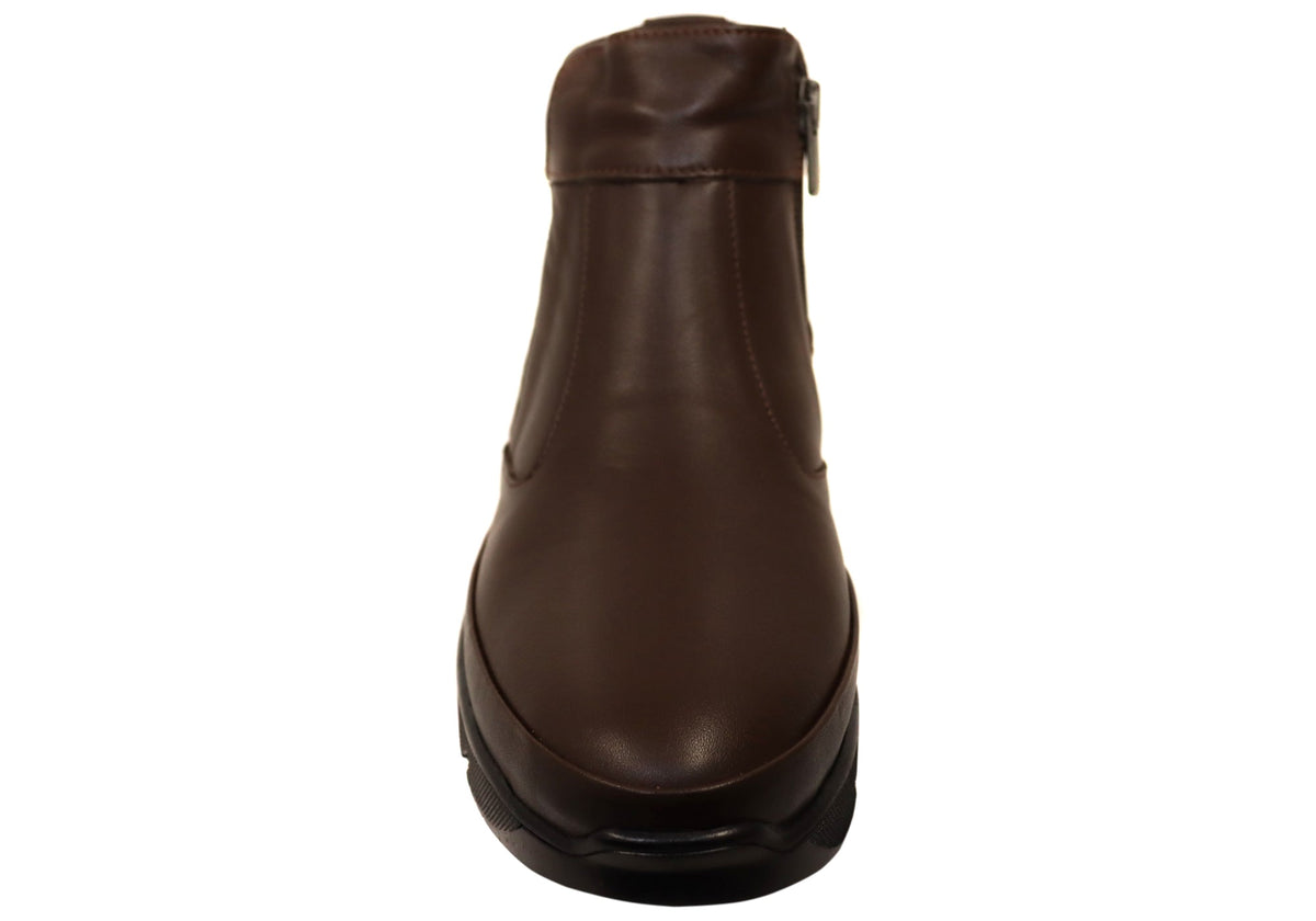 Austina Womens European Comfortable Leather Ankle Boots
