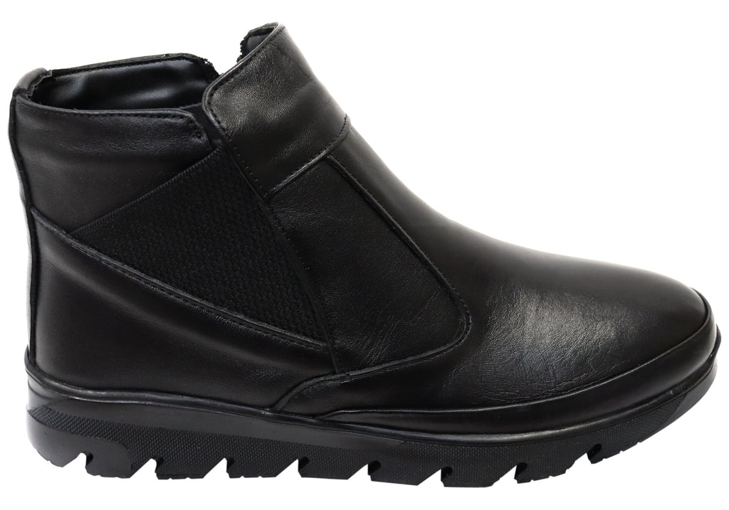Austina Womens European Comfortable Leather Ankle Boots