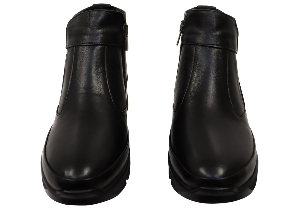 Austina Womens European Comfortable Leather Ankle Boots