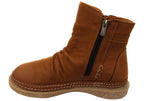 Azuro Womens European Comfortable Leather Ankle Boots