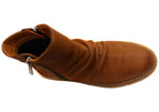Azuro Womens European Comfortable Leather Ankle Boots