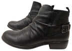 Enrich Womens Leather European Low Heel Ankle Boots