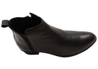 EG213 Womens Leather European Low Heel Ankle Boots