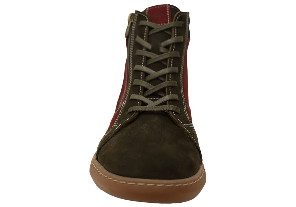 Willora Womens Comfort Leather European Ankle Boots