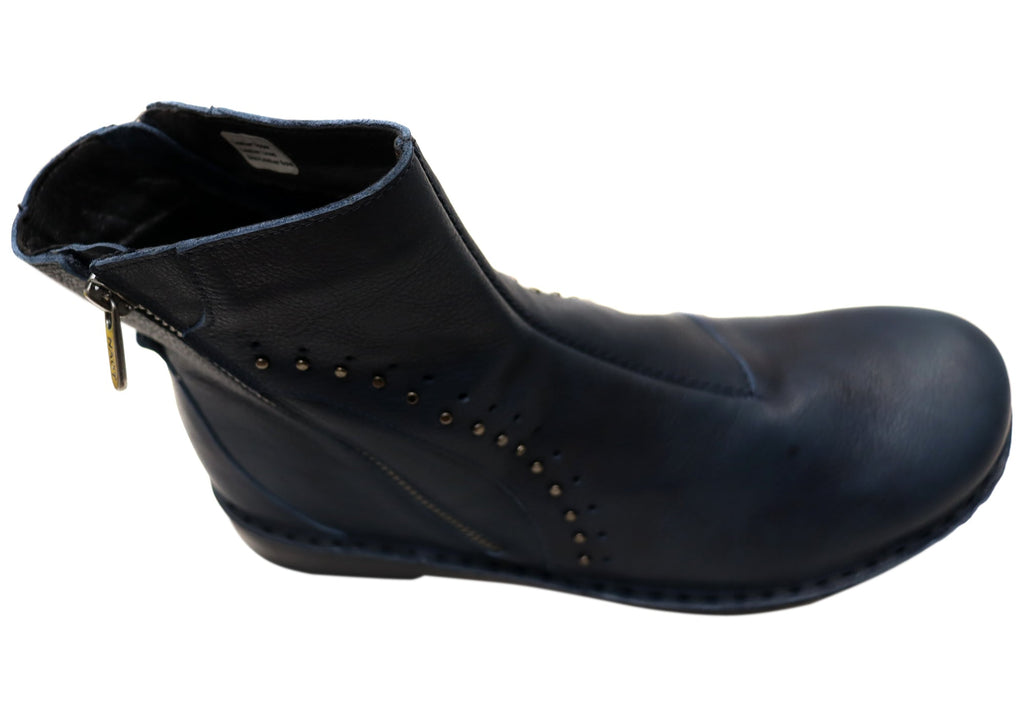 Cetona Womens Wide Leather Comfortable Supportive Ankle Boots