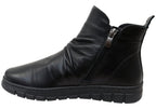 Compass Womens Comfortable Leather European Ankle Boots