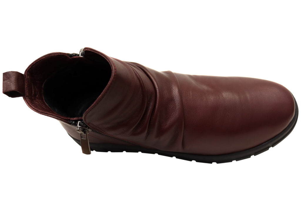 Compass Womens Comfortable Leather European Ankle Boots