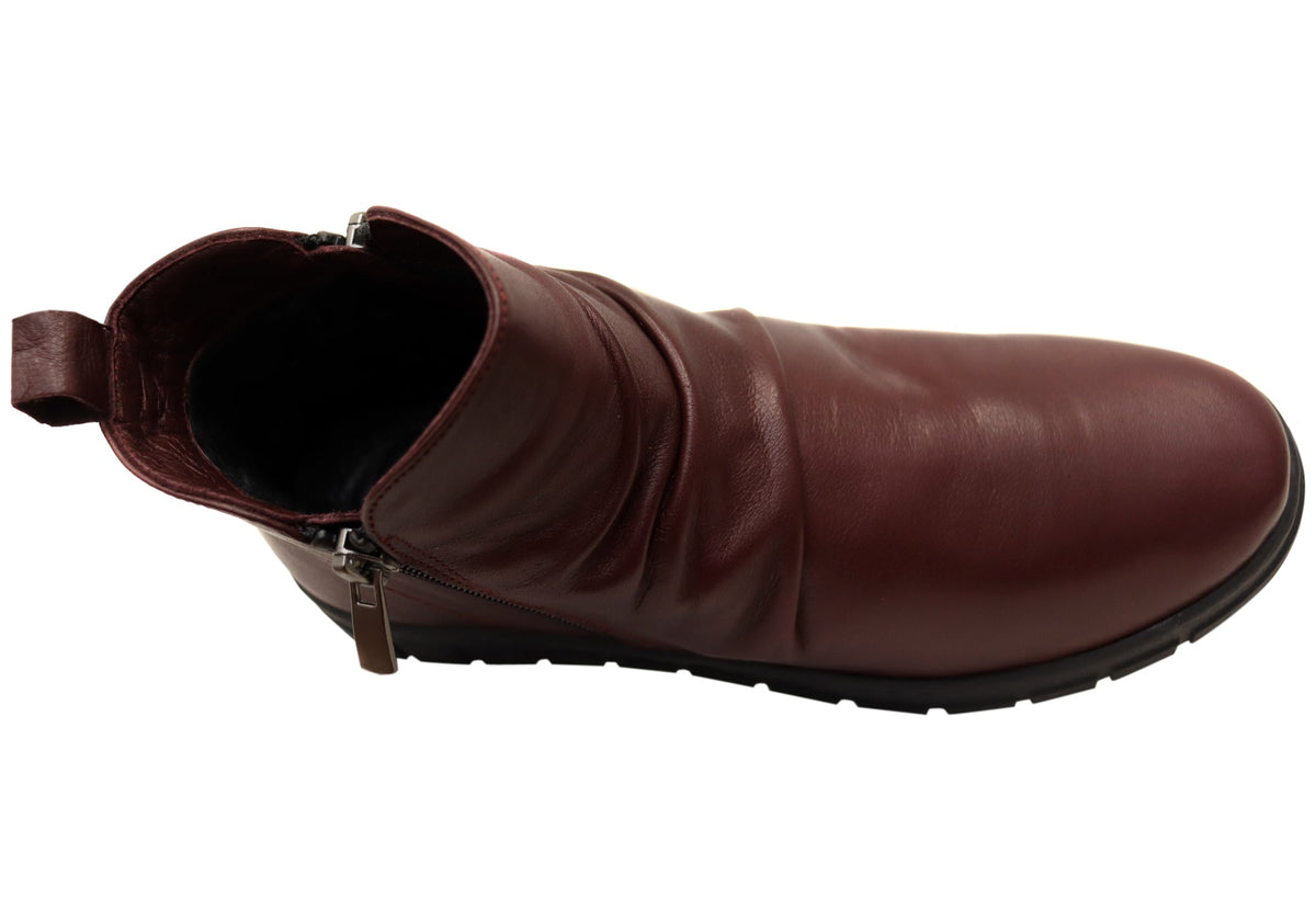 Compass Womens Comfortable Leather European Ankle Boots