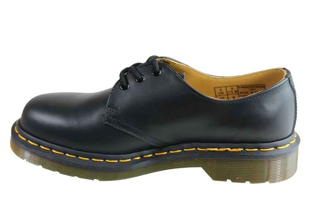 1461 Classic Black Nappa Lace Up Comfortable Unisex Shoes