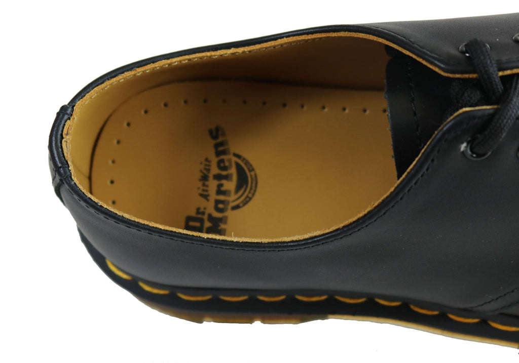 1461 Classic Black Nappa Lace Up Comfortable Unisex Shoes