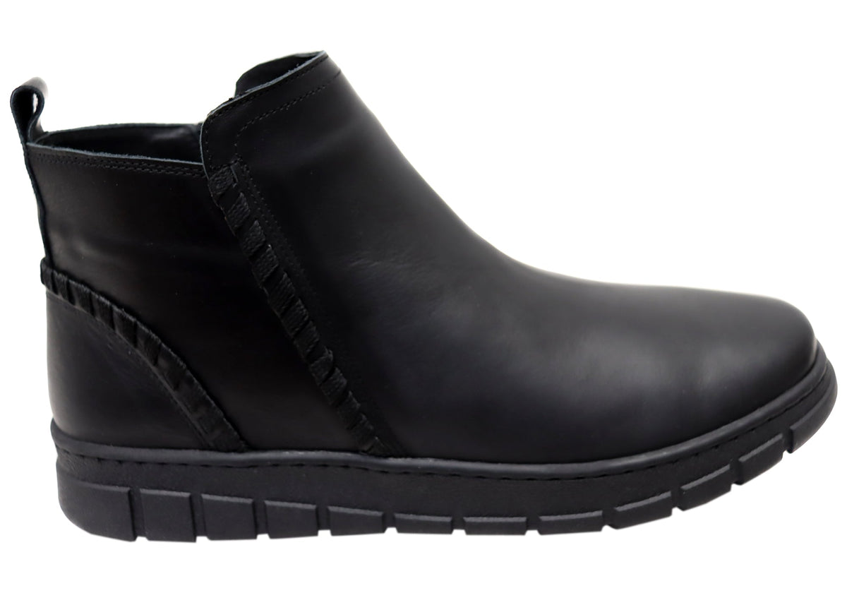 Vale Womens Comfortable Leather European Ankle Boots