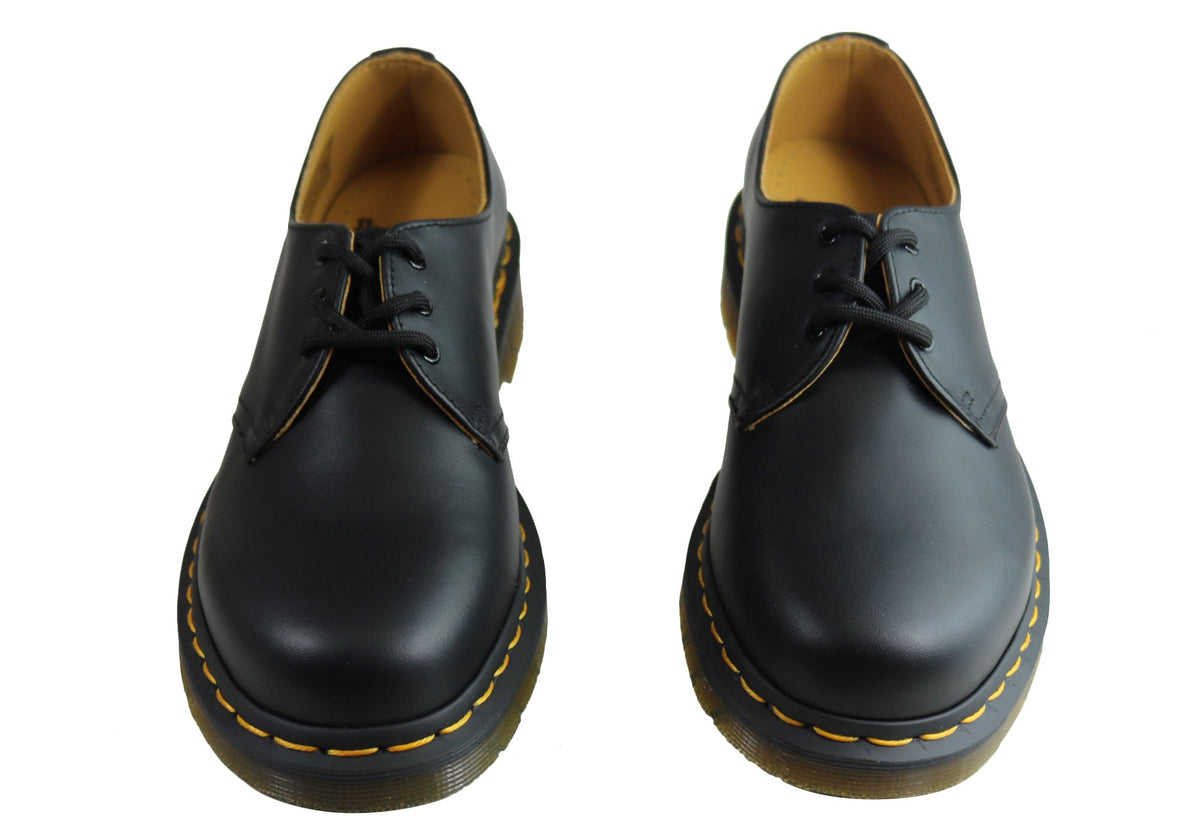 1461 Classic Black Nappa Lace Up Comfortable Unisex Shoes