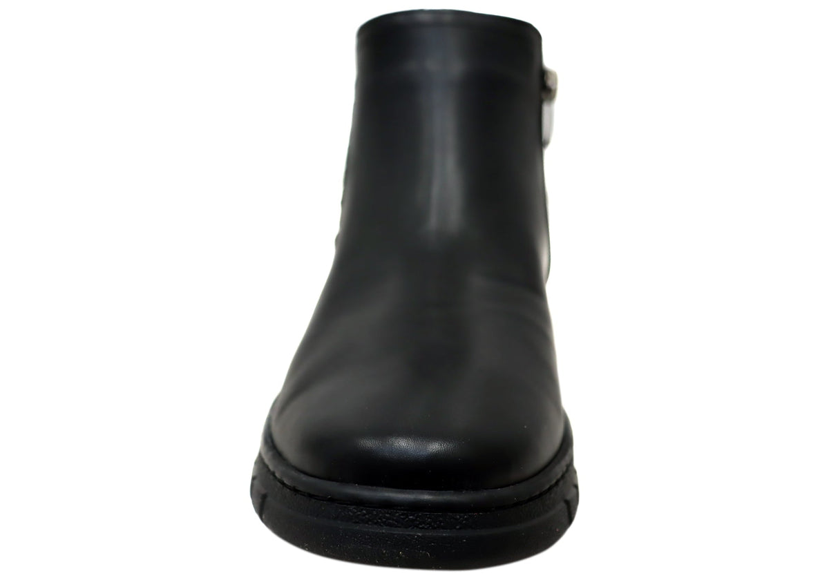 Vale Womens Comfortable Leather European Ankle Boots