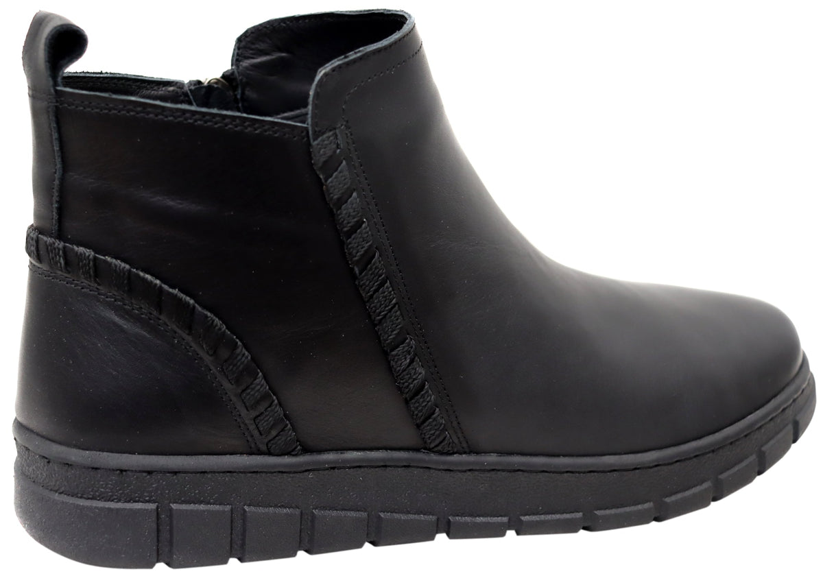 Vale Womens Comfortable Leather European Ankle Boots